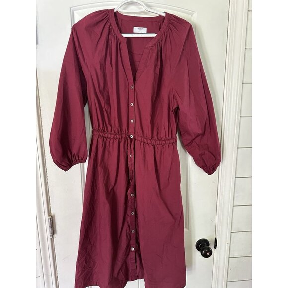 UNTUCKit For Her Maroon Dress Tie Waist Medium - Picture 1 of 3
